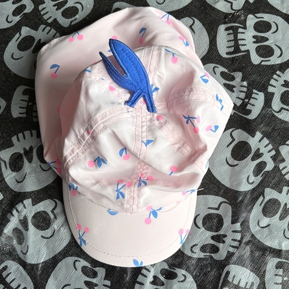 Other - Baby/Toddler Pink and Blue Cherry Patterned Sun Hat with Neck Shield​